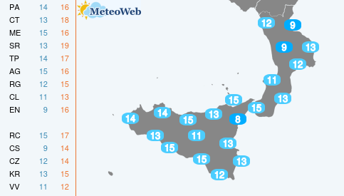 Lunedi 2 Novembre Temperature Minime Lunedi 2 Novembre