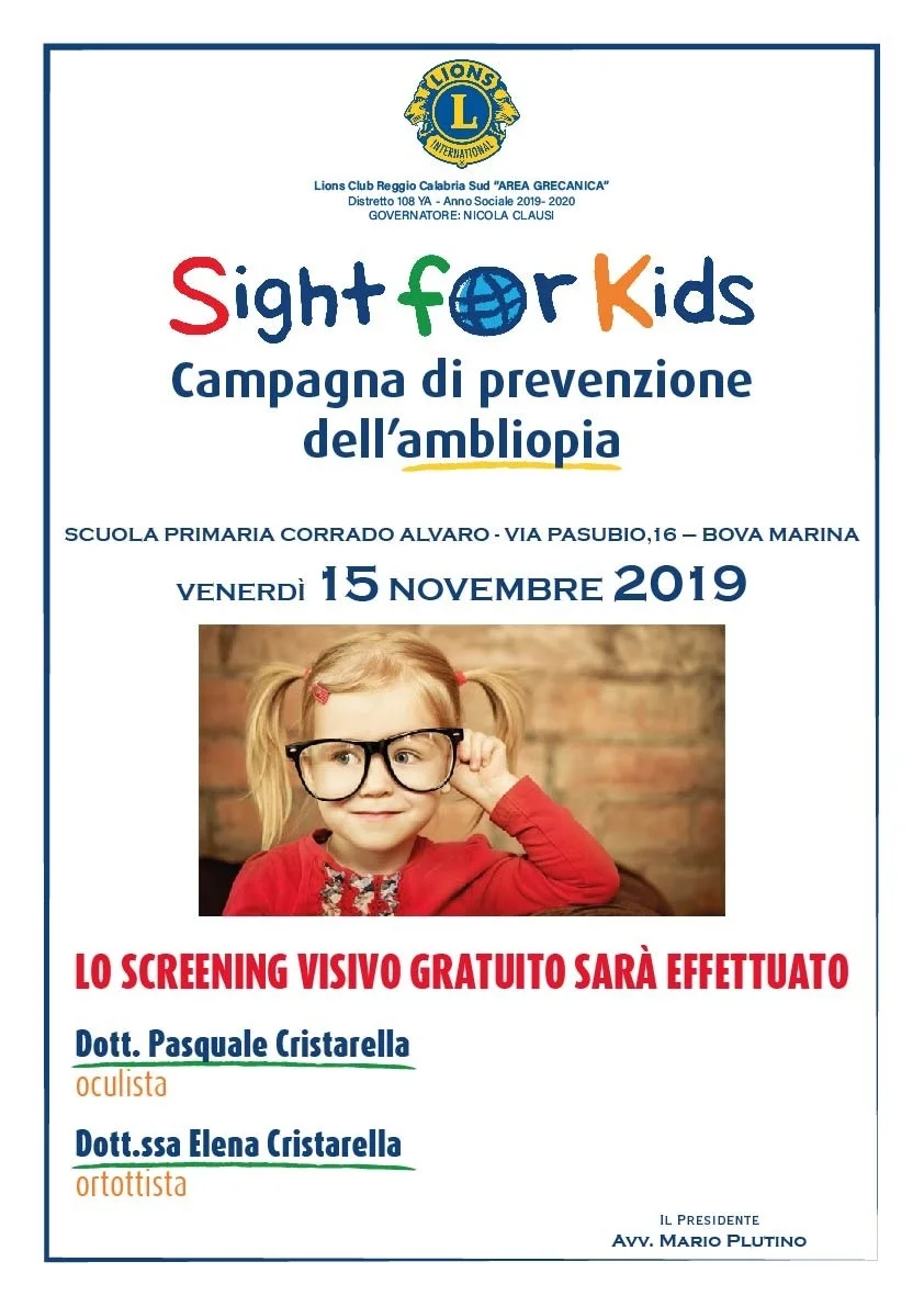 Reggio Calabria Il Lions Club Ha Eseguito Uno Screening Oculistico Per