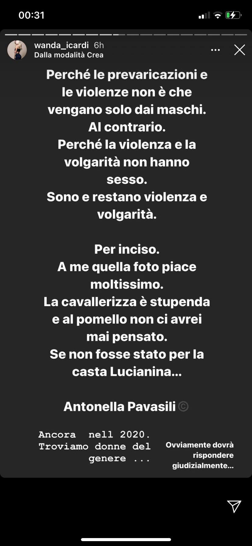 Wanda Nara Il Cavallo E La Battuta Di Luciana Littizzetto Insulti E Volgarita Dalla Casta Lucianina Rispondera Legalmente Stretto Web