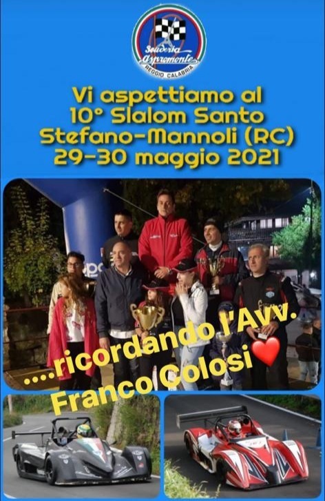 Reggio Calabria il 29 e 30 maggio si terrà il 10 Slalom Santo Stefano