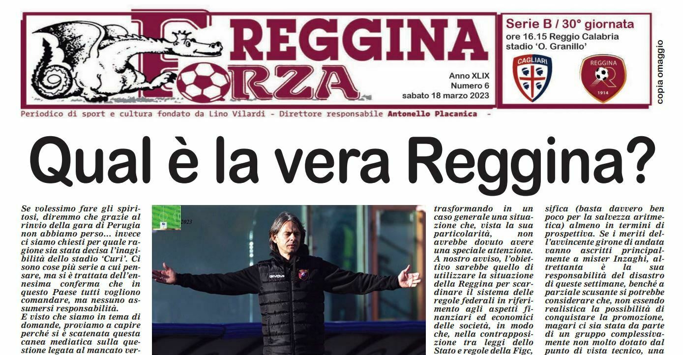 Disponibile L Ultimo Numero Di Forza Reggina Alla Vigilia Del Match