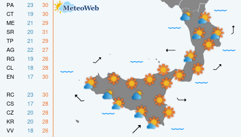 Previsioni Meteo Giovedi 26 Settembre