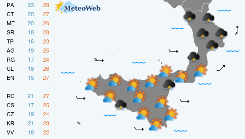 Previsioni Meteo Martedi 24 Settembre