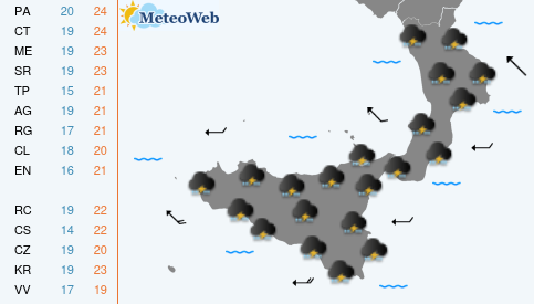 Previsioni Meteo Martedi 22 Ottobre