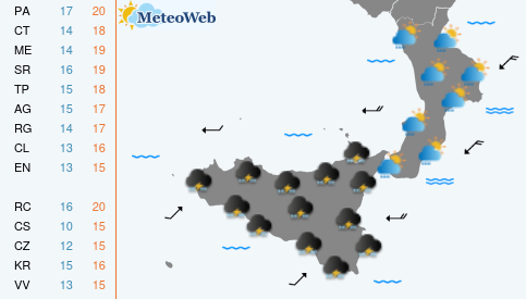 Previsioni Meteo Martedi 12 Novembre