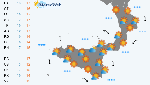 Previsioni Meteo Sabato 23 Novembre