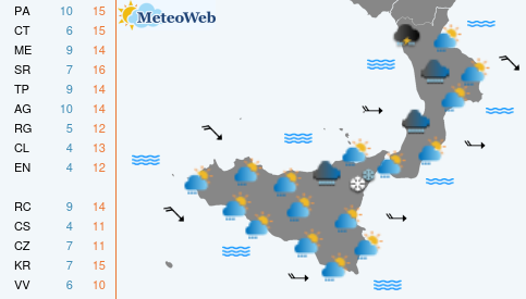 Previsioni Meteo Lunedi 23 Dicembre