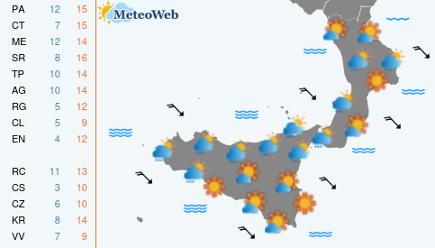 Previsioni Meteo Sabato 21 Dicembre