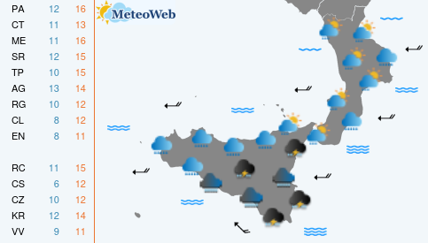 Previsioni Meteo Venerdi 17 Gennaio