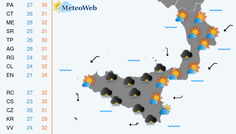 Martedi 28 Luglio Previsioni Meteo Martedi 28 Luglio