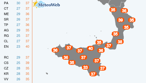 Domenica 30 Agosto Temperature Massime Domenica 30 Agosto