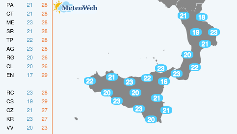 Lunedi 21 Settembre Temperature Minime Lunedi 21 Settembre