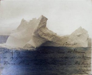 Photograph of iceberg that sank the Titanic