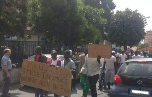 Protesta migranti a Lamezia Terme