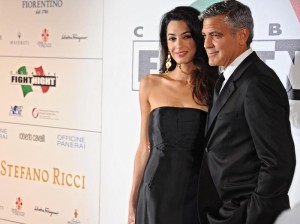 George Clooney at 'Celebrity fight night' in Florence