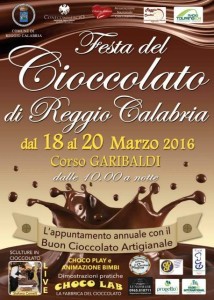 locandina festa del cioccolato artigianale reggio