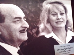 Salvatore Quasimodo con Anita Ekberg