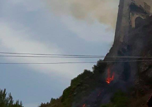 incendio castello Milazzo