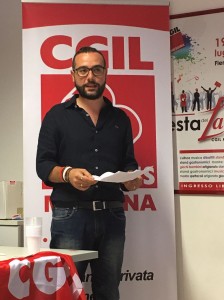 Francesco Lucchesi, neo segreario Filcams-Cgil Messina