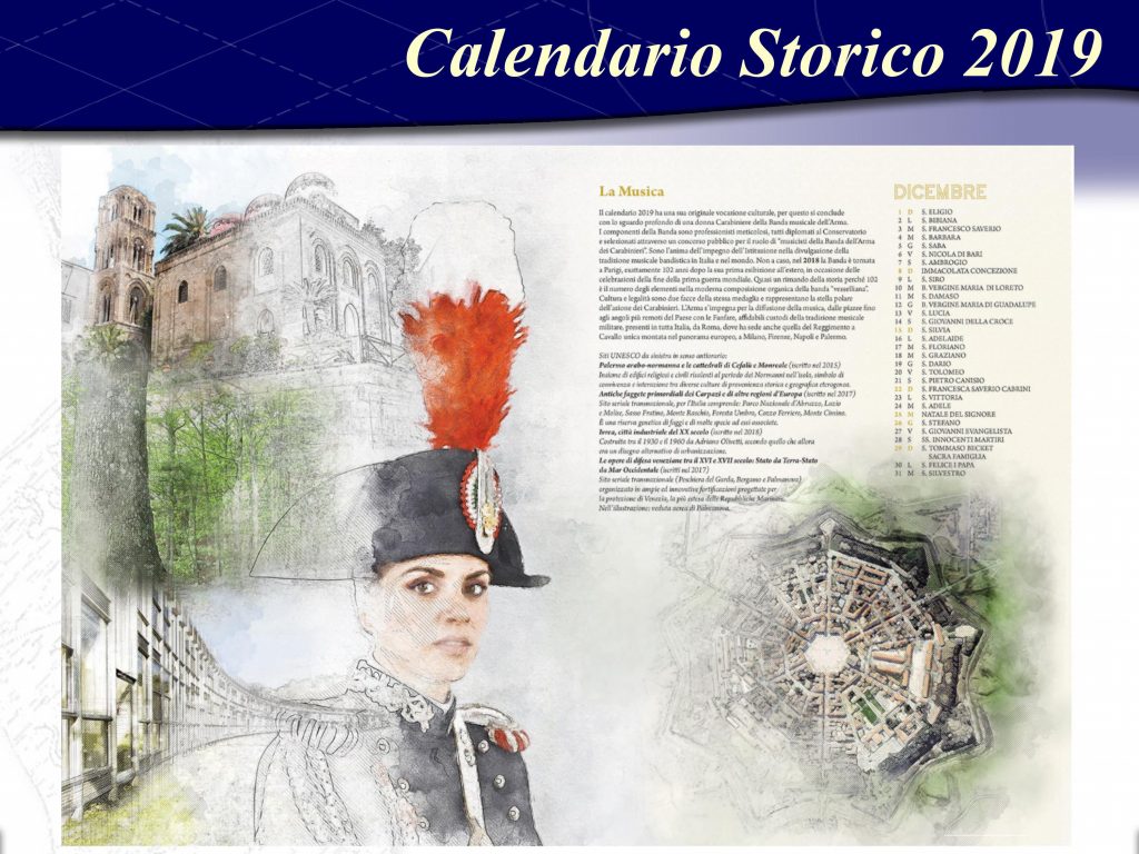 Calendario Carabinieri 1960 Arma dei Carabinieri