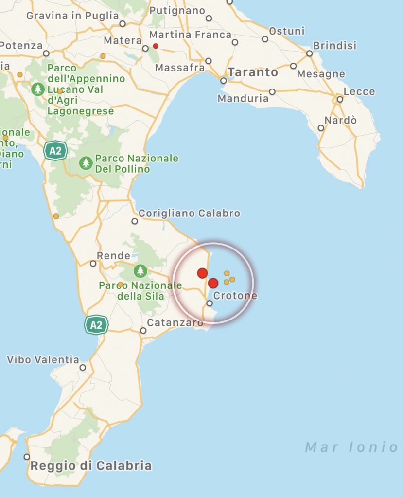 terremoto oggi calabria crotone