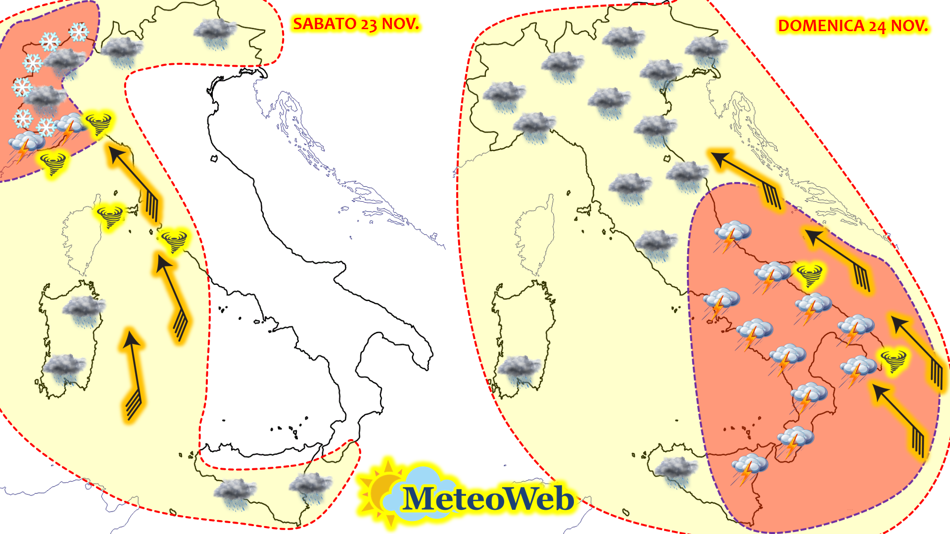 allerta-meteo-italia-weekend-sabato-23-domenica-24-novembre