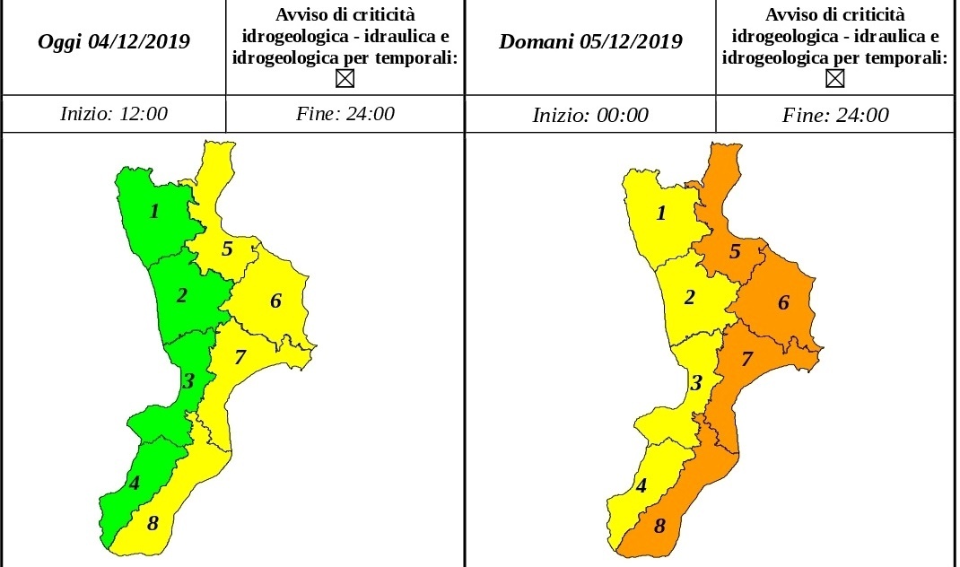 Allerta Meteo Calabria La Protezione Civile Lancia L Allarme Arancione Per La Tempesta Di Santa