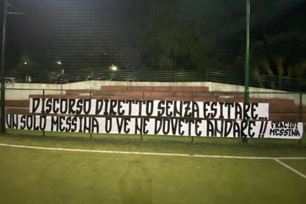 messina striscione arena sciotto