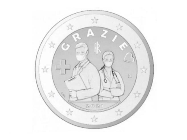 moneta 2 euro medici covid 2021