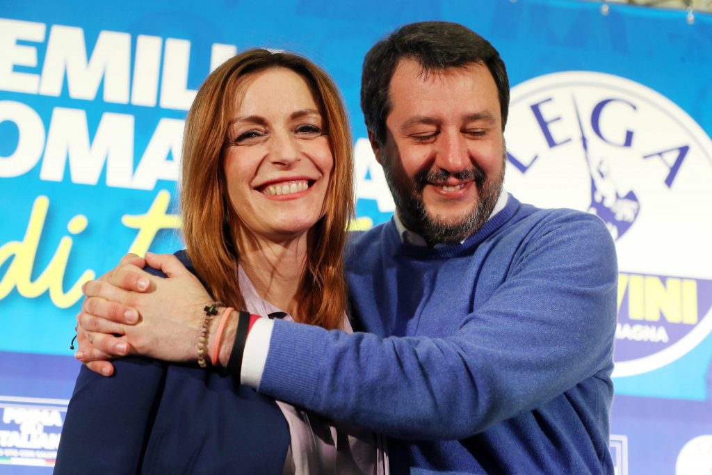 Matteo Salvini e Lucia Borgonzoni