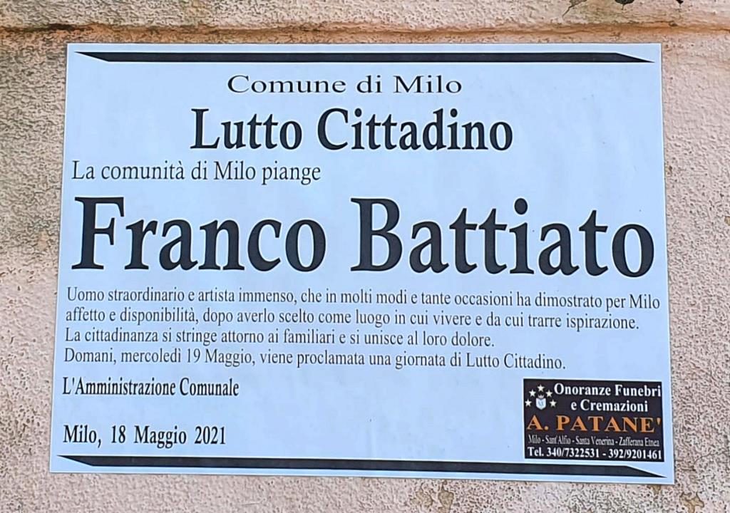 funerali Franco battiato