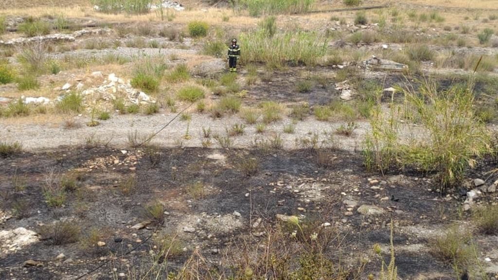 incendio rifiuti san gregorio