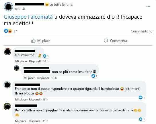 insulti a falcomatà