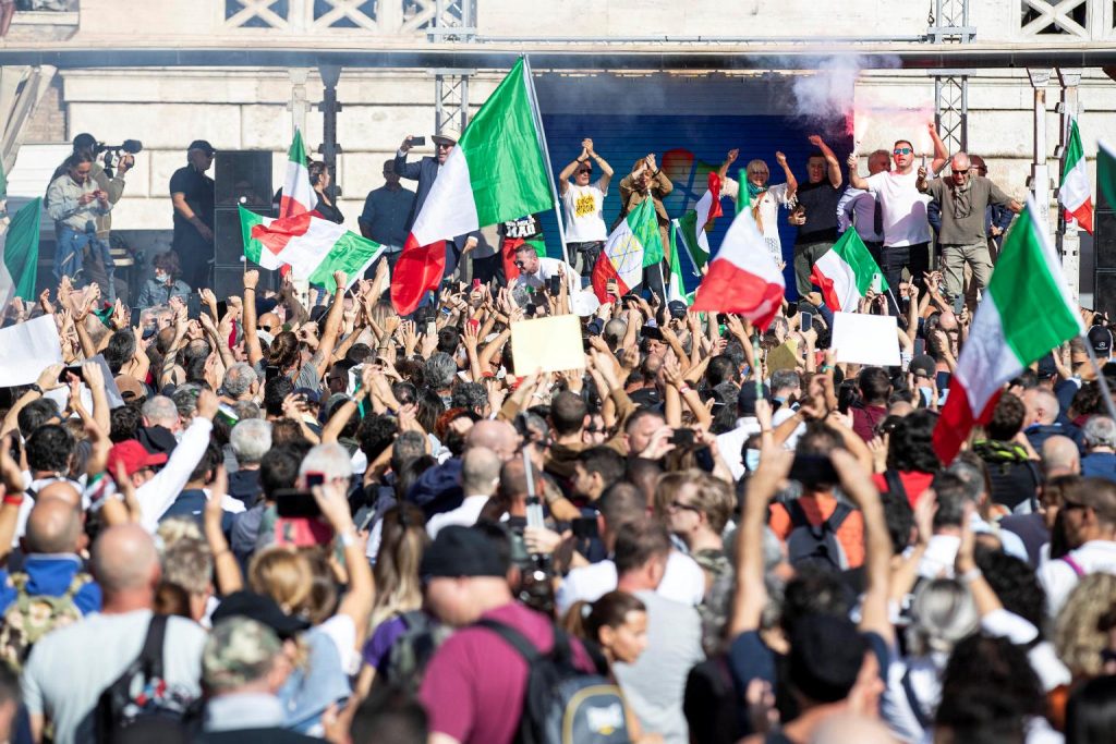 Manifestazione No Green Pass Roma