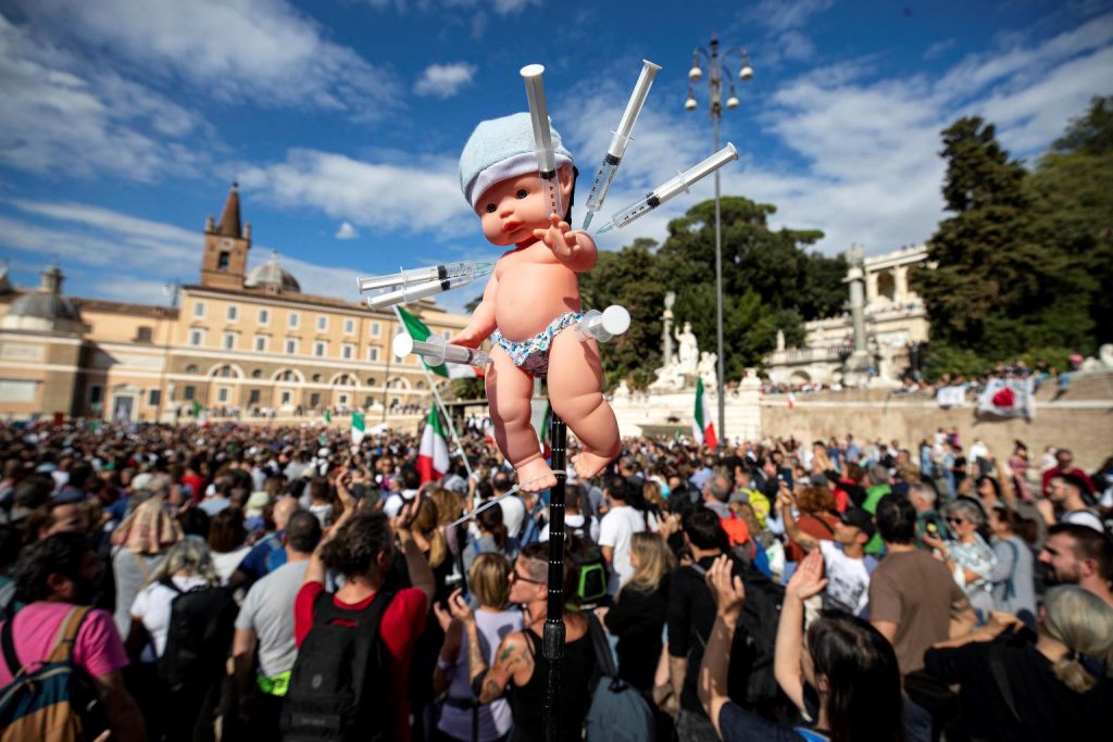 Manifestazione No Green Pass Roma