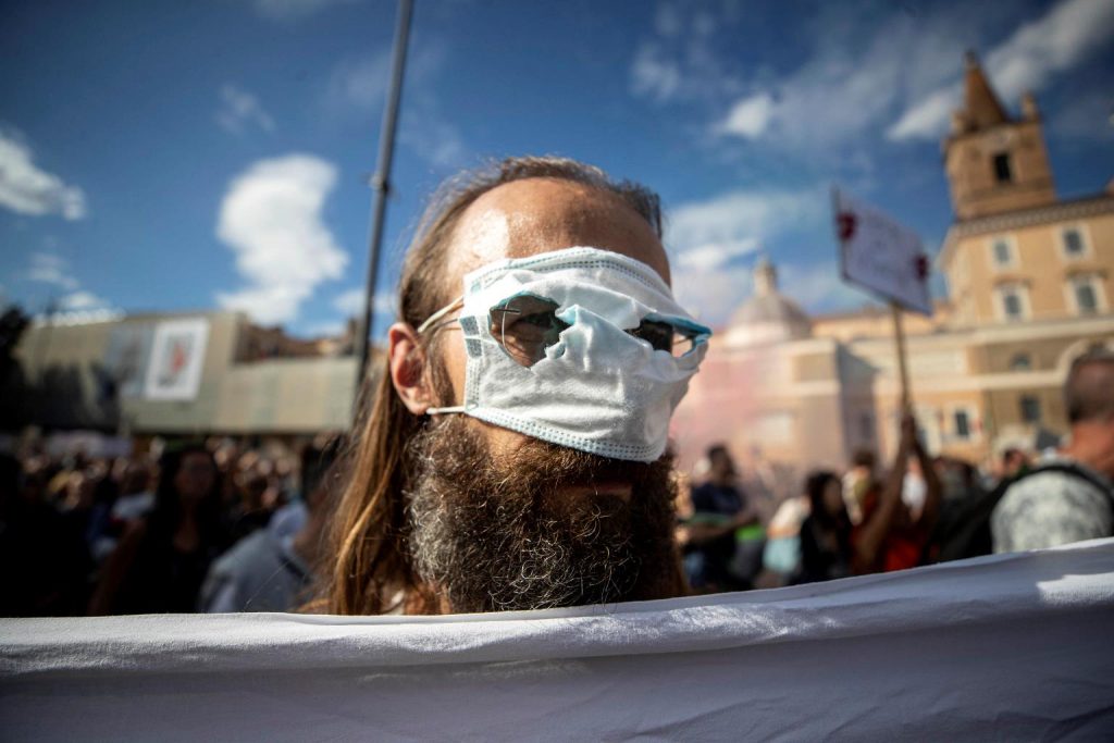 Manifestazione No Green Pass Roma