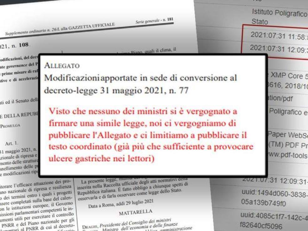 giallo nota gazzetta ufficiale