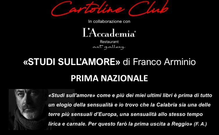 Reggio Calabria, il 25 gennaio la presentazione del libro Studi sull'amore  del poeta Franco Arminio: Calabria fra le terre più sensuali d'Europa