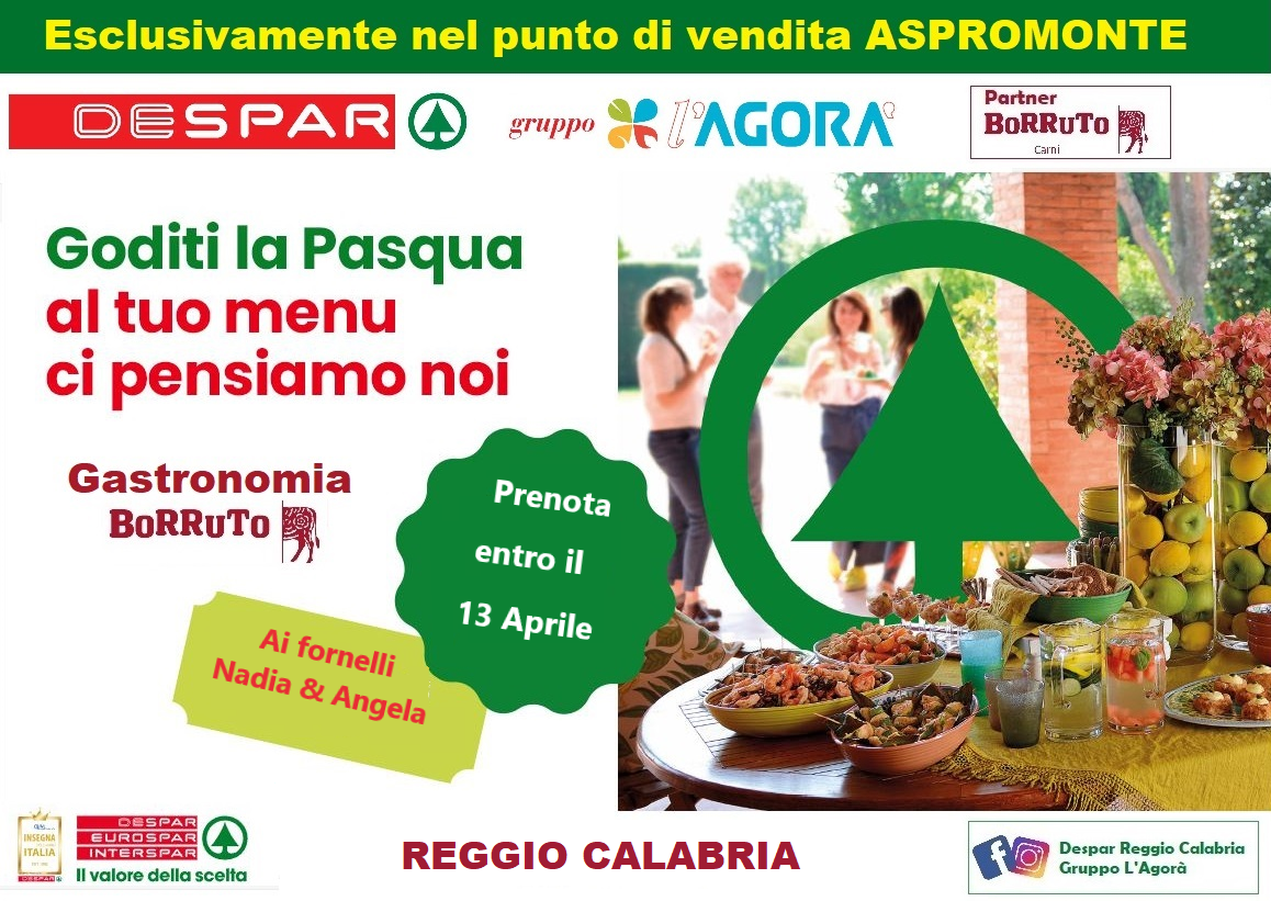 Offerta prenotazione menù di Pasqua Despar