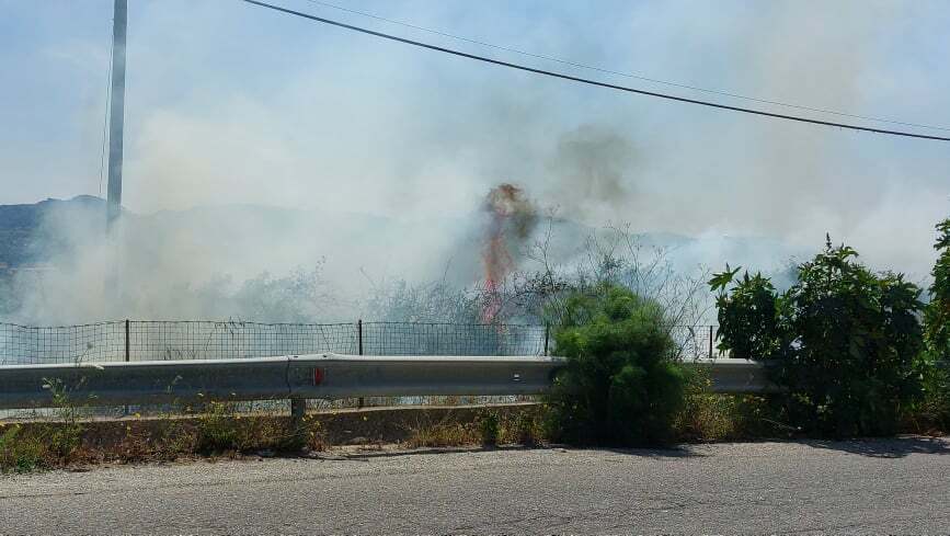 incendio campo calabro