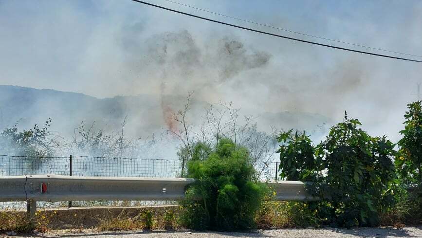 incendio campo calabro