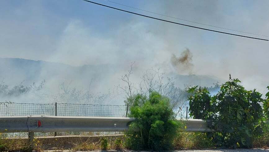 incendio campo calabro