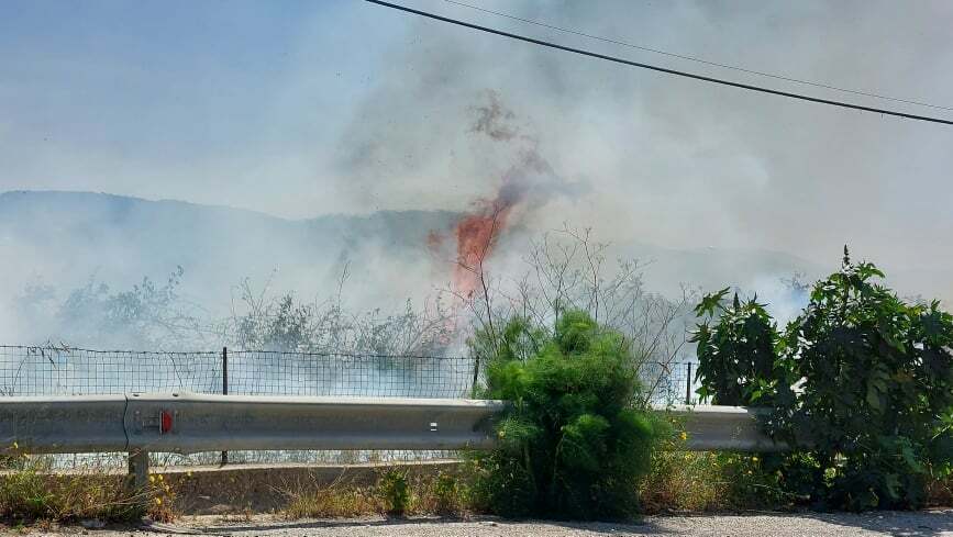 incendio campo calabro