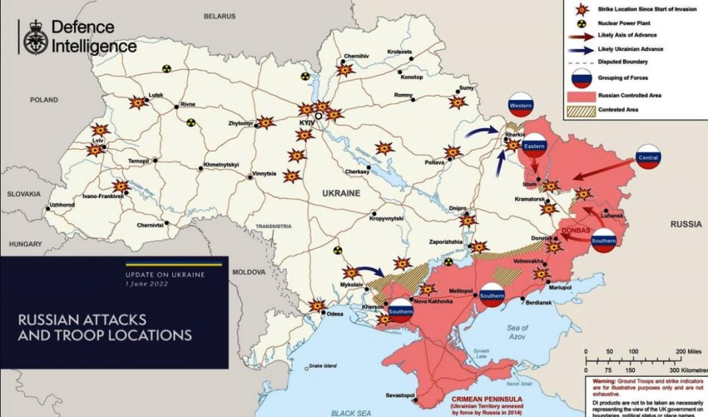 guerra ucraina, la mappa delle ostilità