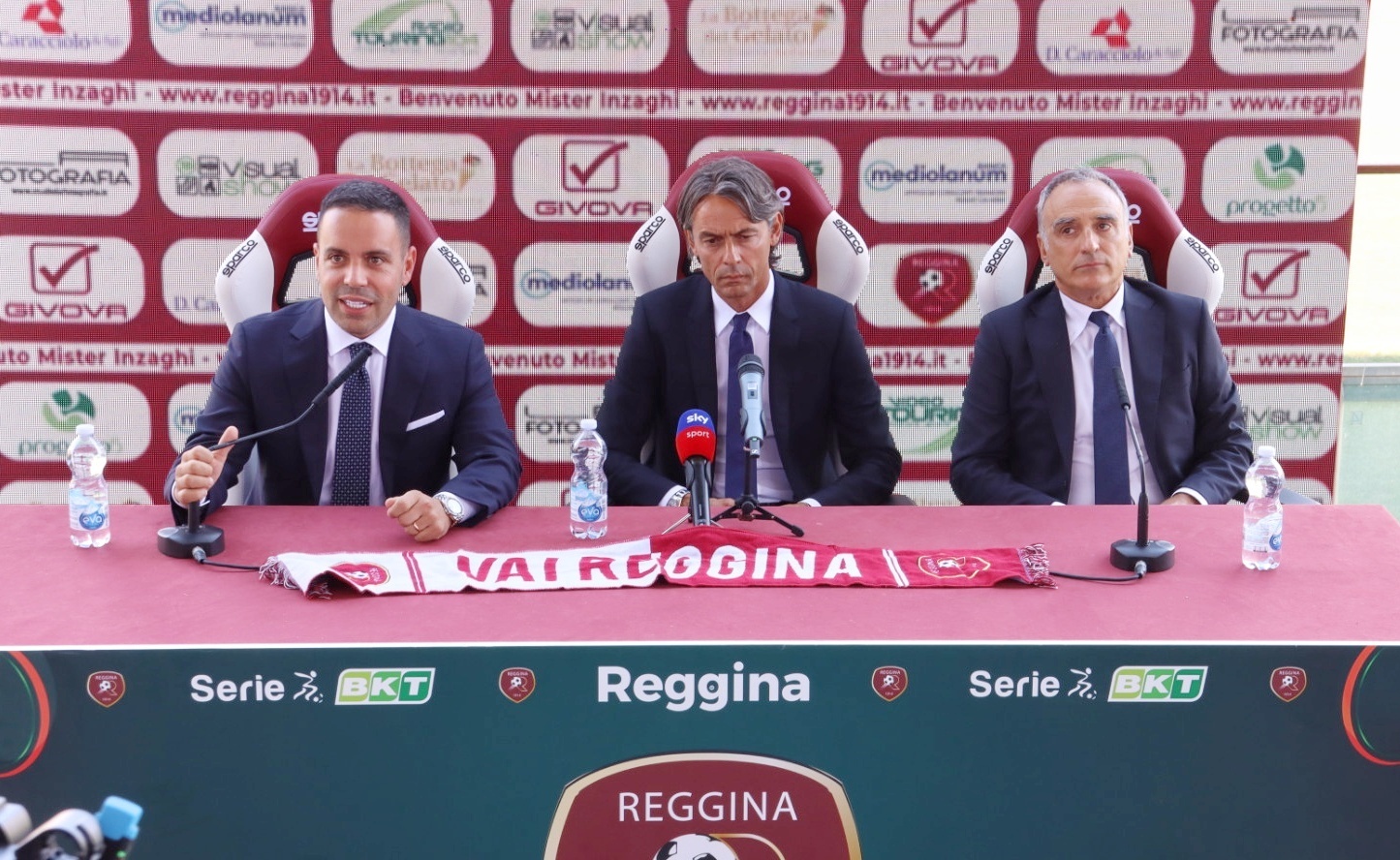 Conferenza presentazione Inzaghi-Reggina Saladini e Cardona