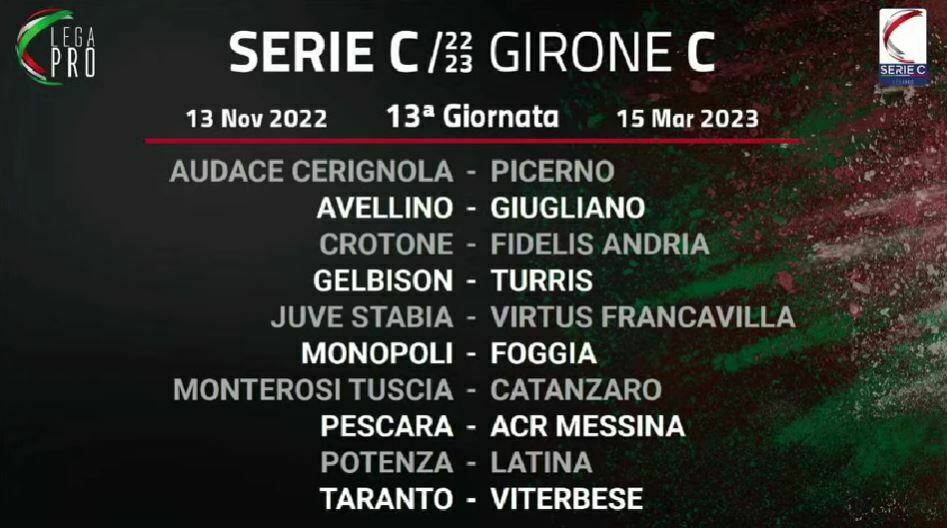 Serie C girone C 13ª giornata (2)