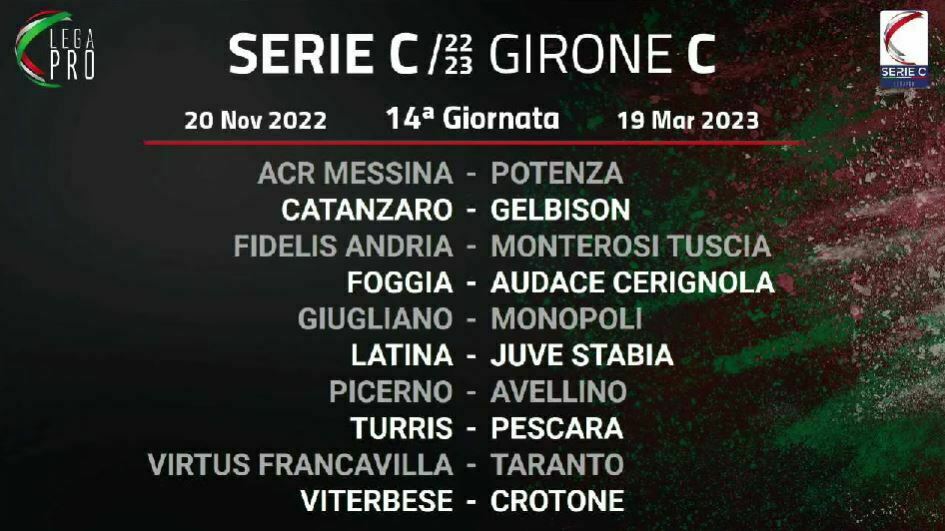 Serie C girone C 14ª giornata