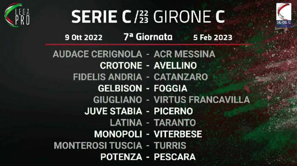 Serie C girone C 7ª giornata