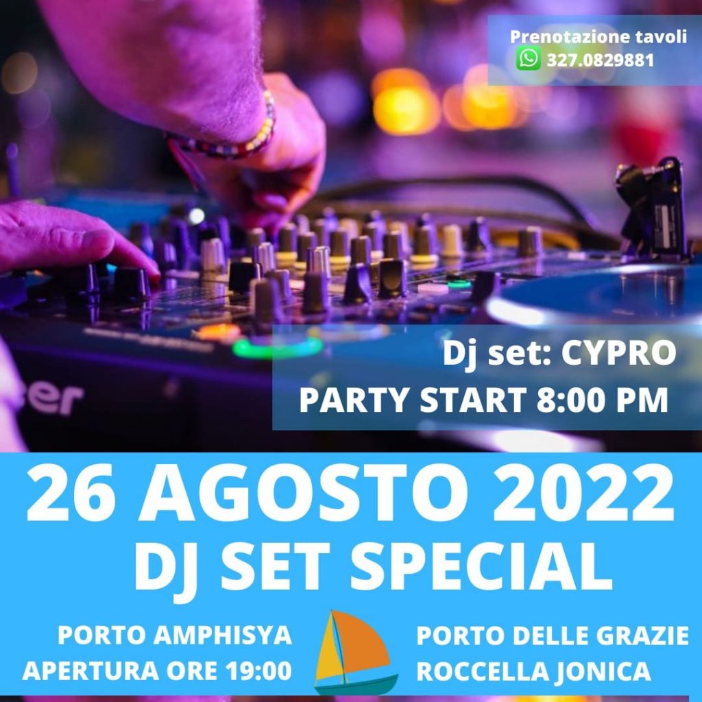 dj set porto amphisya roccella