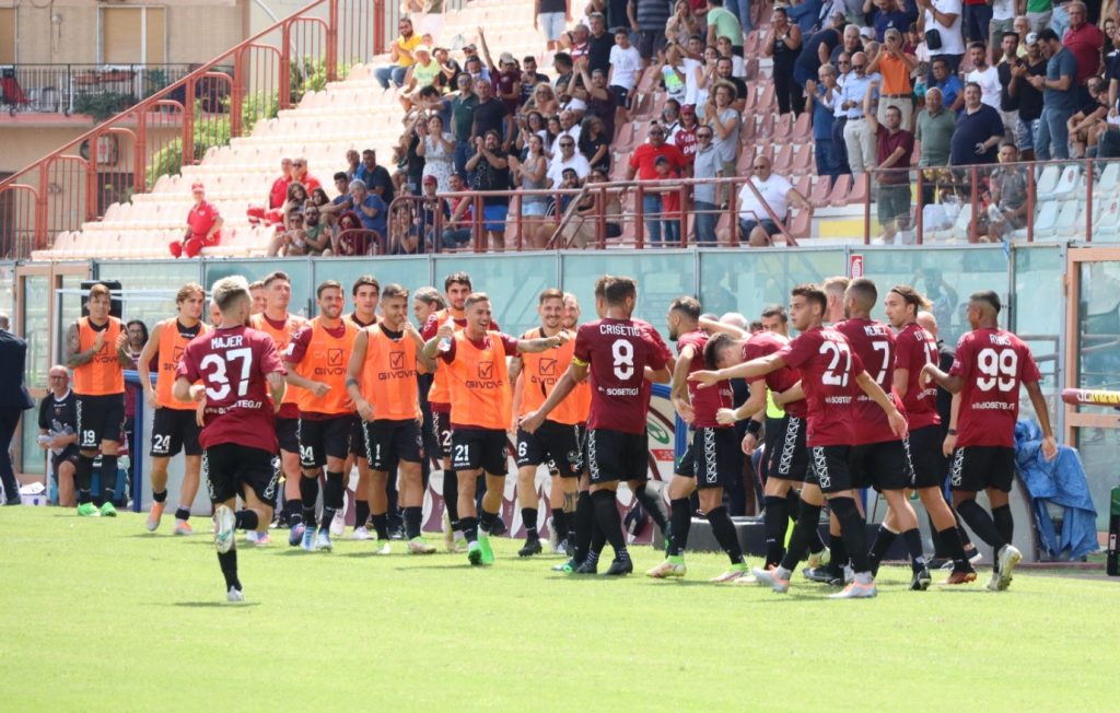 Reggina-Palermo esultanza gol Fabbian